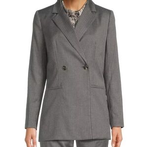 Calvin Klein Pinstripe Double Breasted Blazer